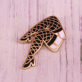 Fishnet Stockings Enamel Pin